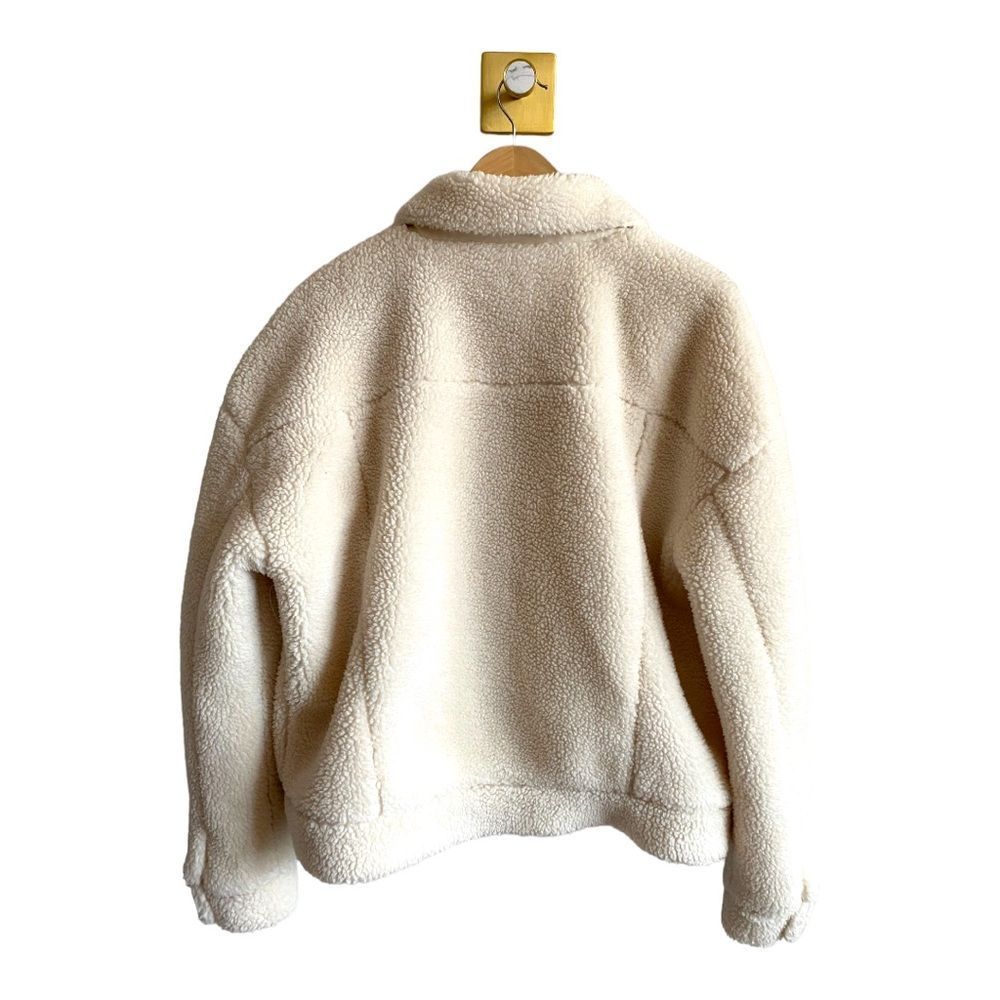 Vylette Cream Faux Fur Sherpa Button Front Teddy Jacket | Size XXL - Picture 2 of 7